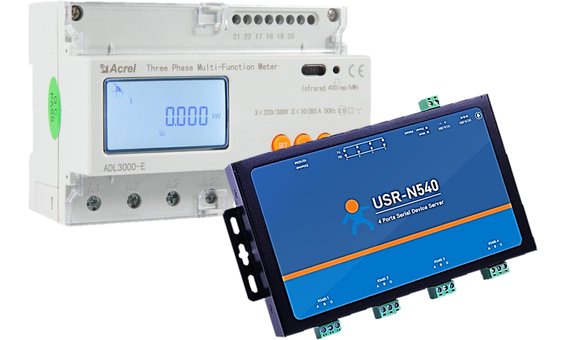 WHES PowerCore Smart Meter DTSD1352 & RS485 to RJ45 Ethernet Server (RTUxTCP/IP)